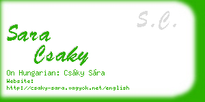 sara csaky business card